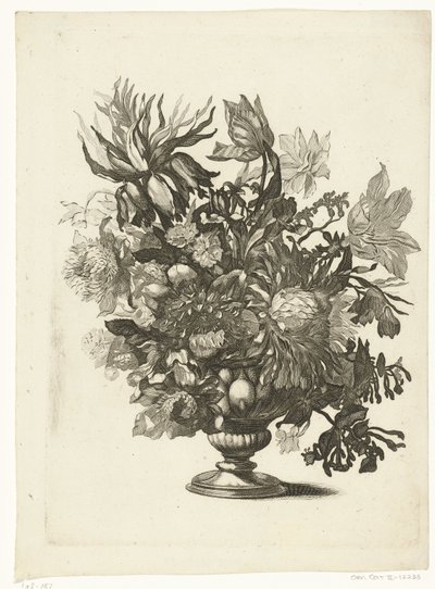 Glasvase mit Blumen von Pieter Schenk (I)
