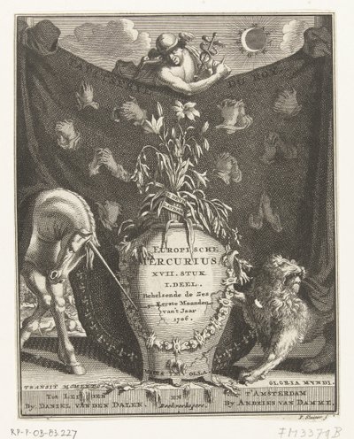 Titelseite für den Europischen Mercurius für das Jahr 1706 von Pieter Sluyter