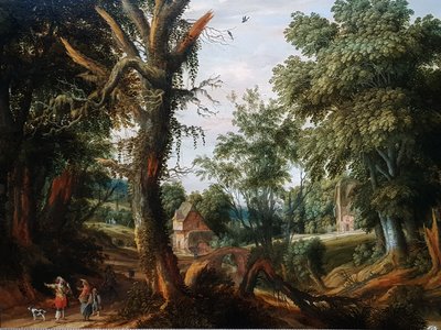 Waldlandschaft mit Figuren von Pieter Stalpaert