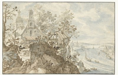 Fluss mit einer Kapelle links von Pieter Stevens (I)