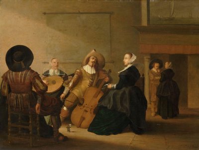 Eine Musikalische Gesellschaft in einem Innenraum von Pieter Symonsz Potter