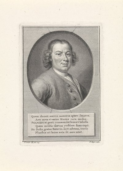 Porträt des Komponisten Anton Wilhelm Solnitz 1708-1752, um 1750 von Pieter Tanjé