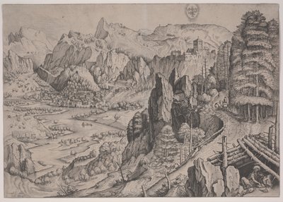 Magdalena Poenitens, Druck von Jan und Lucas van Duetecum von Pieter The Elder (after) Brueghel