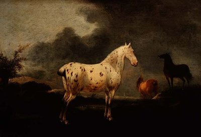 Landschaft mit einem Apfelschimmel, ca. 1670 von Pieter Wouwermans or Wouwerman
