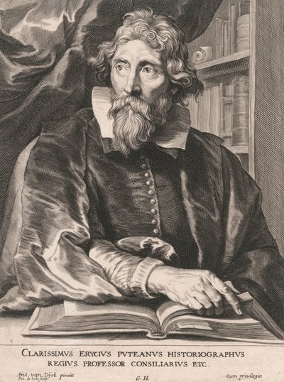 Clarissimus Erycius Puteanus Historiographus, Regius Professor Consiliarius Etc. von Pieter de Jode