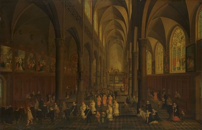 Das Innere der Dominikanerkirche von Pieter the Elder Neeffs
