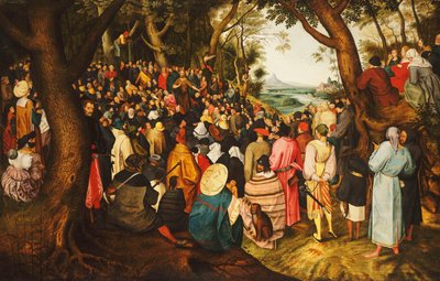 Johannes der Täufer predigt in der Wildnis, ca. 1633-50 von Pieter Brueghel the Younger