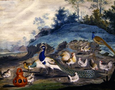 Exotische Vögel in einer malerischen Landschaft von Pieter the Younger Holsteyn