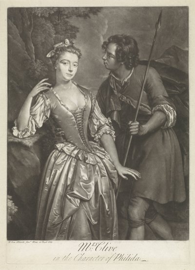 Schauspielerin Catherine Clive in der Rolle der Phillida von Pieter van Bleeck