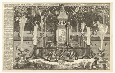 Feuerwerk zu Ehren des Friedens von Utrecht, 1713 von Pieter van Buysen jr.