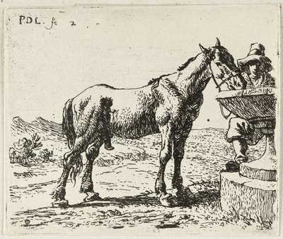 Trinkendes Pferd von Pieter van Laer