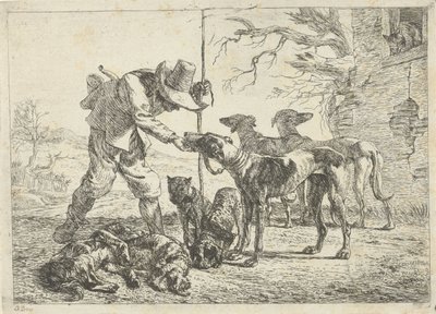 Jäger mit sieben Hunden von Pieter van Laer