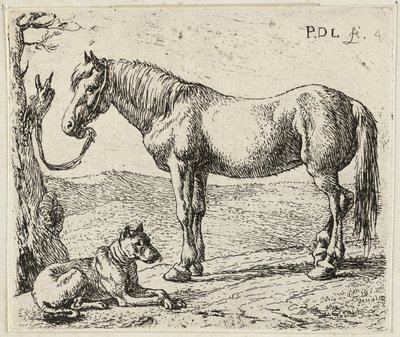 Das Pferd und der Hund von Pieter van Laer