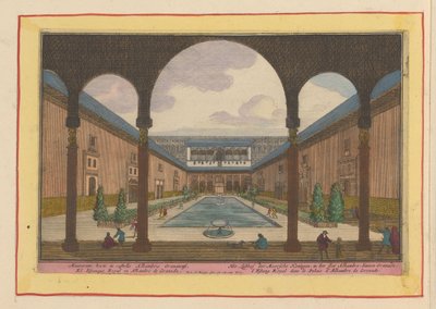 Hof im Alhambra in Granada von Pieter van den Berge