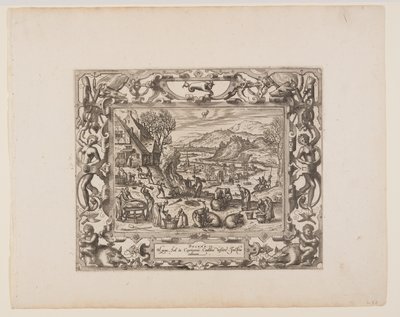 Dezember, aus Die zwölf Monate von Pieter van der Borcht