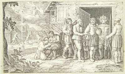 Jakob und das gesprenkelte Vieh von Pieter van der Borcht