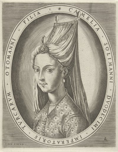Porträt von Camalia, Tochter von Suleyman I. dem Großen (Porträts von Herrschern) von Pieter van der Heyden