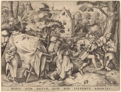 Die Hochzeit von Mopsus und Nisa von Pieter van der Heyden after Pieter Bruegel the Elder