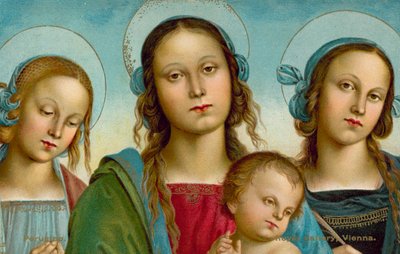 Jungfrau und Kind zwischen den Heiligen Rosa und Katharina von Pietro (after) Perugino