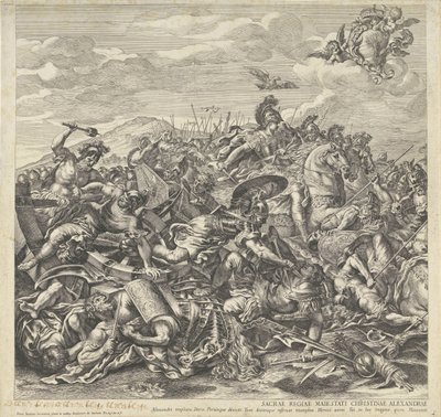 Schlacht bei Arbella (linker Teil) von Pietro Aquila