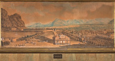 Ansicht der Villa Favorita und des Chinesischen Palastes von Pietro Junior Martorana