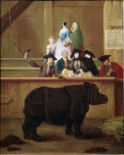 Nashorn: Ausstellung von Clara, indisches Nashorn von Pietro Longhi