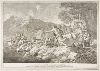 Das Wunder des bitteren Wassers, das süß gemacht wurde Il Miracolo delle Acque Amare Mutate in Dol..., 1743-63 von Pietro Monaco