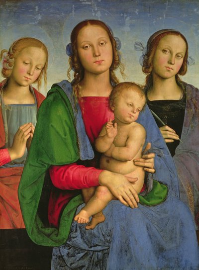 Madonna mit Kind und St. Katharina und St. Rosa, 1493 von Pietro Perugino