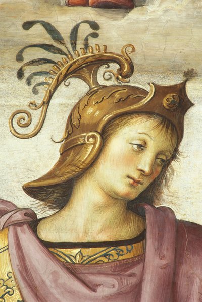 Publius Scipio, von Perugino, Fresko, Audienzsaal, Collegio del Cambio, Priorenpalast, Perugia, Umbrien, Italien, fünfzehntes und sechzehntes Jahrhundert von Pietro Perugino