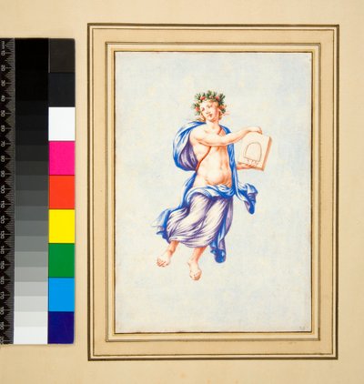 Männliche Figur schwebend von Pietro Santi Bartoli