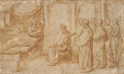 Salomo am Sterbebett von König David von Pietro Santo Bartoli