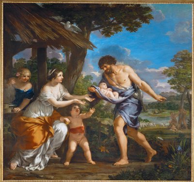 Romulus und Remus von Faustus gefunden von Pietro da (1596-1669) Cortona