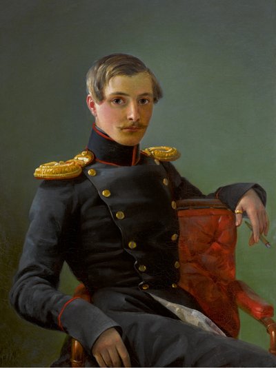 Porträt von Andrei Nikolaevich Karamzin 1814-1854, 1836 von Pimen Nikitich Orlov