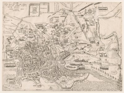 Speculum Romanae Magnificentiae: Plan des antiken Rom, 16. Jahrhundert von Pirro Ligorio