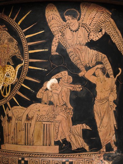 (Detail) eines lukansichen Kalyx-Kraters, ca. 400 v. Chr. von Policoro Painter