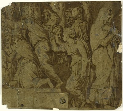 Geschichte von Niobe: Anbeter; Latona von Polidoro da Caravaggio