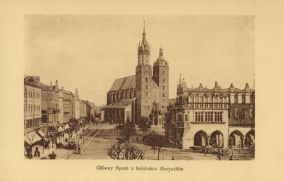 Krakau: Hauptmarkt mit Marienkirche von Polish Photographer