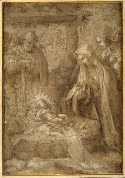 Die Anbetung der Hirten von Pompeo (fl.1569 71) (attr. to) Cesura
