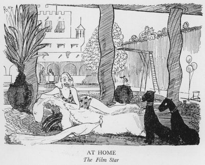 Zu Hause, der Filmstar (Lithografie) von Pont