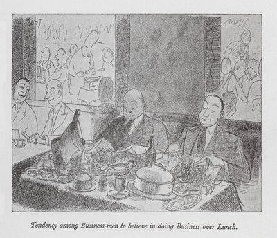 Tendenz unter Geschäftsleuten, Geschäfte beim Mittagessen zu machen von Pont (1908 40)
