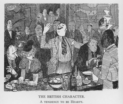 Der britische Charakter, Neigung zur Herzlichkeit (Litho) von Pont