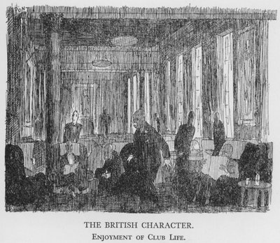 Der britische Charakter, Freude am Clubleben (Litho) von Pont