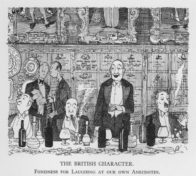 Der britische Charakter, Vorliebe für das Lachen über unsere eigenen Anekdoten von Pont