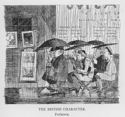 Der britische Charakter, Geduld (Litho) von Pont