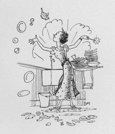 Abwaschen (Lithografie) von Pont