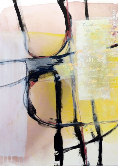 Abstrakte gelbe Schichten von Poonam Choudhary