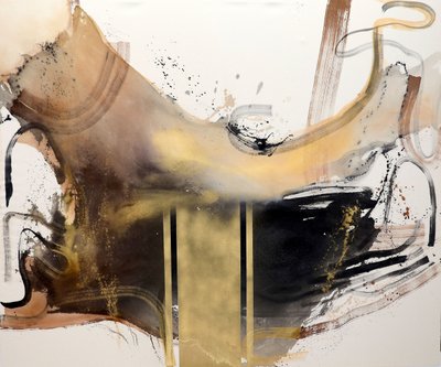 Flüssiges Gold Abstrakt von Poonam Choudhary