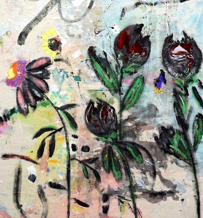 Stimmungsvolle Abstrakte Blüten von Poonam Choudhary