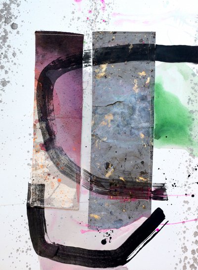 Texturierte abstrakte Collage von Poonam Choudhary