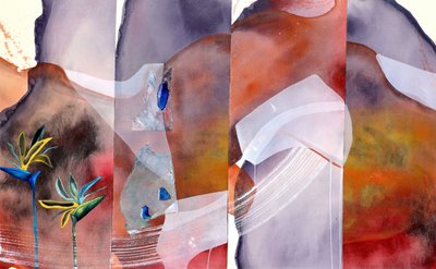 Tropische abstrakte Blüte von Poonam Choudhary